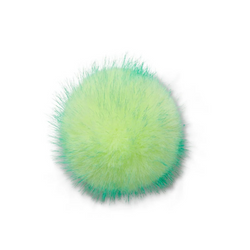 GREEN LONG HAIR PUFF