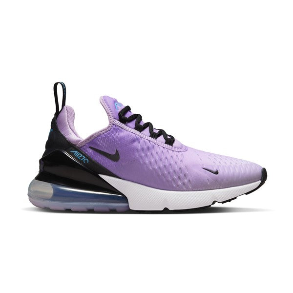 black and purple air max 270